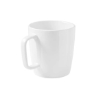 Caneca de cerâmica em branco com pega e acabamento brilhante 450ml cor branco