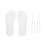 Chinelos com sola personalizável em sublimação tamanho 36-39 cor branco terceira vista