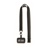 Lanyard de poliéster com fivela de segurança para o telefone vista principal