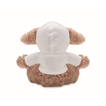 Peluche em forma de coelho com camisola branca personalizável cor branco quinta vista