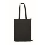 Manta de piquenique acolchoada em PEVA convertível em saco com alças cor preto quinta vista