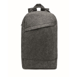 Mochila de feltro RPET para laptop com suporte para trolley 13'' cor cinzento-escuro oitava vista