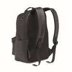 Mochila para laptop de couro sintético com bolso frontal de 15'' cor preto segunda vista