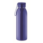 Garrafa de aço inox com tampa com alça de silicone a condizer 650ml cor azul quarta vista