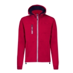 Casaco softshell com gola alta e interior micropolar 300 g/m2 cor vermelho primeira vista