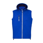 Colete softshell com gola alta e interior micropolar 300 g/m2 cor azul primeira vista