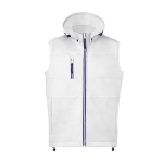 Colete softshell com gola alta e interior micropolar 300 g/m2 cor branco primeira vista