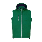 Colete softshell com gola alta e interior micropolar 300 g/m2 cor verde primeira vista