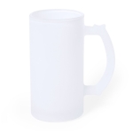 Jarro de vidro para cerveja com acabamento fosco 500ml cor branco primeira vista