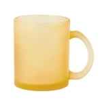 Caneca de vidro em várias cores para sublimação 350ml cor amarelo primeira vista