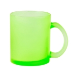 Caneca de vidro em várias cores para sublimação 350ml cor verde-claro primeira vista