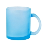 Caneca de vidro em várias cores para sublimação 350ml cor azul-claro primeira vista