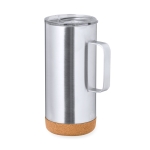 Caneca de aço inox reciclado de parede dupla com base de cortiça 450ml segunda vista