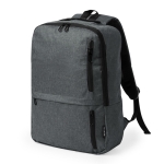 Mochila de RPET para portátil com 3 bolsos frontais 15'' cor cinzento primeira vista