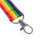 Lanyard personalizado de poliéster multicolorido com gancho de metal segunda vista