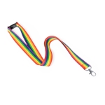 Lanyard personalizado de poliéster multicolorido com gancho de metal quinta vista