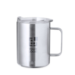 Caneca de aço inoxidável de parede dupla com dosador 370ml vista principal