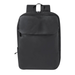 Mochila de pele sintética para portátil com bolso frontal 15'' cor preto primeira vista