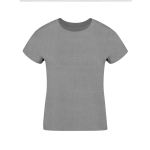 T-shirt para mulher de algodão 100% penteado Ring Spun 160 g/m2 cor cinzento primeira vista