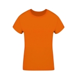 T-shirt para mulher de algodão 100% penteado Ring Spun 160 g/m2 cor cor-de-laranja primeira vista