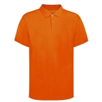 Polo unissex de algodão 100% penteado Ring Spun com 2 botões 220 g/m2 cor cor-de-laranja primeira vista