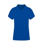 Polo para mulher 100% algodão penteado Ring Spun com 2 botões 220 g/m2 cor azul primeira vista