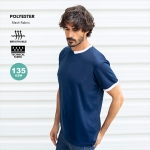 T-shirt técnica respirável de poliéster com design bicolor 135 g/m2 cor branco