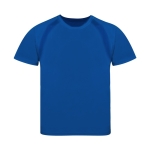 T-shirt técnica para crianças de poliéster 100% transpirável 135 g/m2 cor azul primeira vista