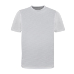 T-shirt técnica de poliéster 100% microperfurado 135 g/m2 cor branco primeira vista