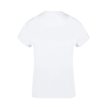 T-shirt branca para mulher de gola redonda 100% algodão 160 g/m2 cor branco segunda vista