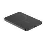 Powerbank magnético de alumínio reciclado com íman 3.000 mAh cor preto