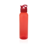 Garrafa de RPET ideal para o ginásio com tampa de rosca 650ml cor vermelho