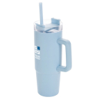 Copo térmico de plástico reciclado com tampa de 3 posições 900ml cor azul-marinho vista principal