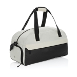 Saco de viagem de RPET com design espaçoso e bolso frontal cor branco-sujo