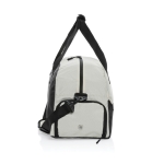 Saco de viagem de RPET com design espaçoso e bolso frontal cor branco-sujo terceira vista