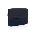 Bolsa para PC de RPET com costuras e bolso frontal 15,6'' cor azul-marinho