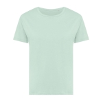 T-shirt de mulher algodão reciclado slim fit 160 g/m2 Iqoniq cor verde-claro