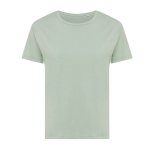 T-shirt de mulher algodão reciclado slim fit 160 g/m2 Iqoniq cor verde oliva