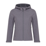 Casaco softshell de mulher casual fit 300 g/m2 Iqoniq cor cinzento mesclado