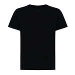 T-shirt de criança algodão reciclado casual fit 160 g/m2 Iqoniq cor preto