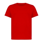 T-shirt de criança algodão reciclado casual fit 160 g/m2 Iqoniq cor vermelho