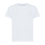 T-shirt de criança algodão reciclado casual fit 160 g/m2 Iqoniq cor branco