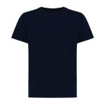 T-shirt de criança algodão reciclado casual fit 160 g/m2 Iqoniq cor azul-marinho