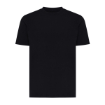 T-shirt unissex de algodão reciclado slim fit 160 g/m2 Iqoniq cor preto