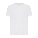 T-shirt unissex de algodão reciclado slim fit 160 g/m2 Iqoniq cor branco