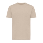 T-shirt unissex de algodão reciclado slim fit 160 g/m2 Iqoniq cor camel