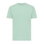 T-shirt unissex de algodão reciclado slim fit 160 g/m2 Iqoniq cor verde-claro