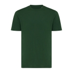 T-shirt unissex de algodão reciclado slim fit 160 g/m2 Iqoniq cor verde-escuro