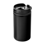 Copo térmico de aço inoxidável reciclado com tampa giratória 300ml cor preto