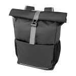 Mochila roll-up impermeável de poliéster reciclado para PC de 15'' cor preto